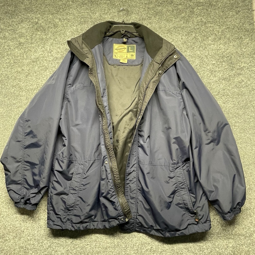 Vintage Men's Navy Blue WearGuard Brand Utility Jacket size Large (L)